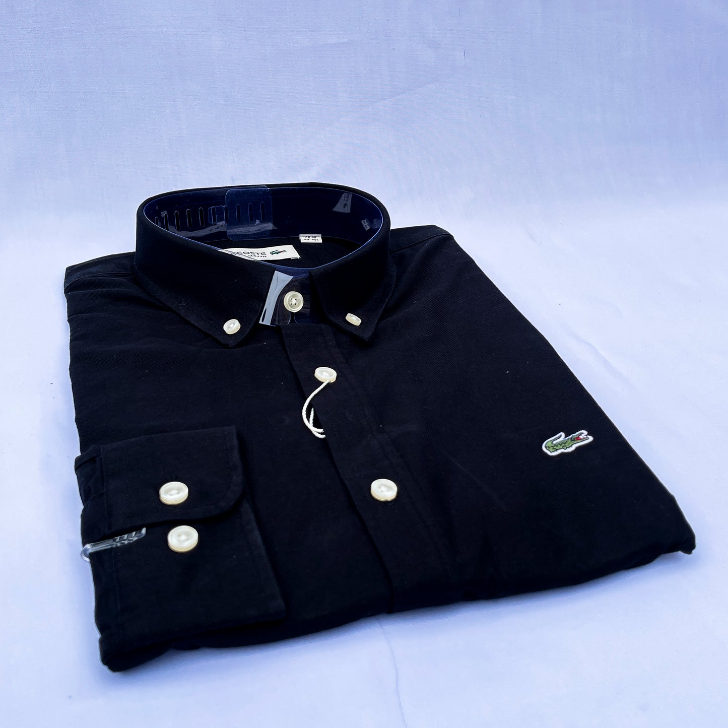 Men’s black LC4 long-sleeve oxford shirt