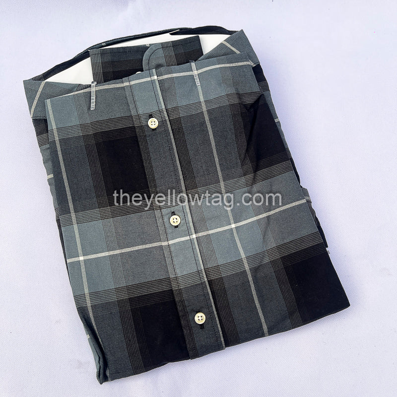 Shadow Plaid Classic Men Long Sleeve Shirt