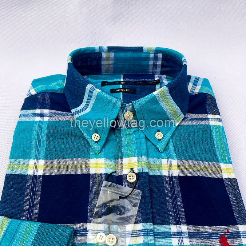 Coastal Plaid Classic Men Long Sleeve Shirt