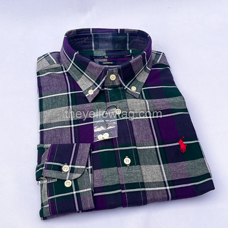 Twilight Check Classic Men Long Sleeve Shirt