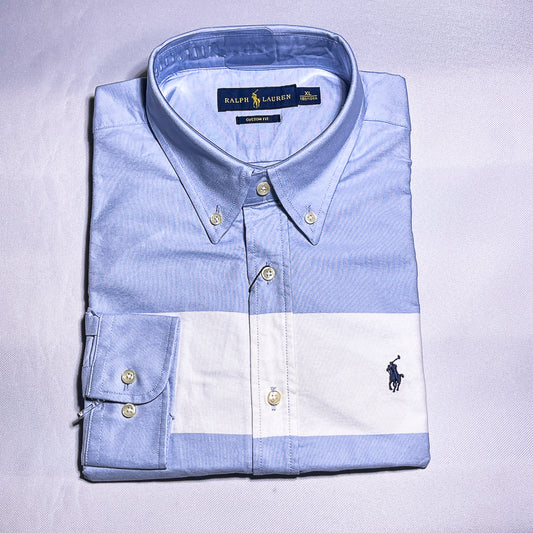 PRL sky blue oxford men long sleeve shirt