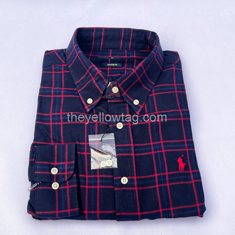 Elite Windowpane Classic Men Long Sleeve Shirt