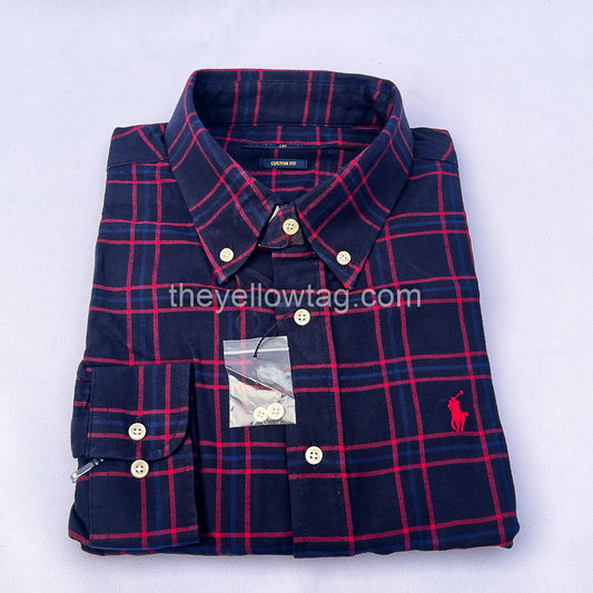 Elite Windowpane Classic Men Long Sleeve Shirt