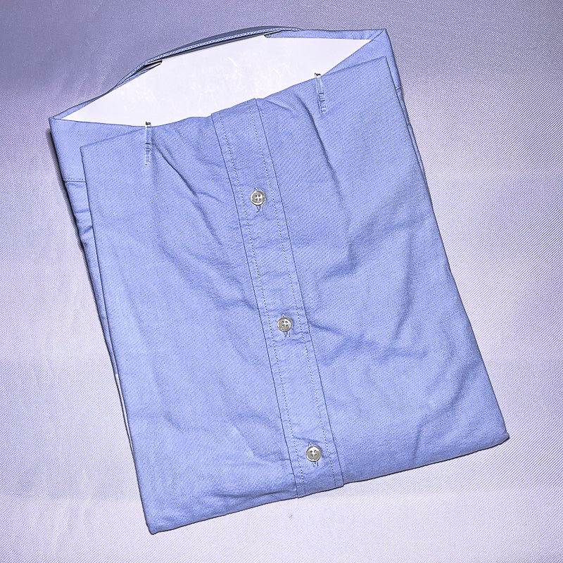 PRL sky blue oxford men short sleeve shirt