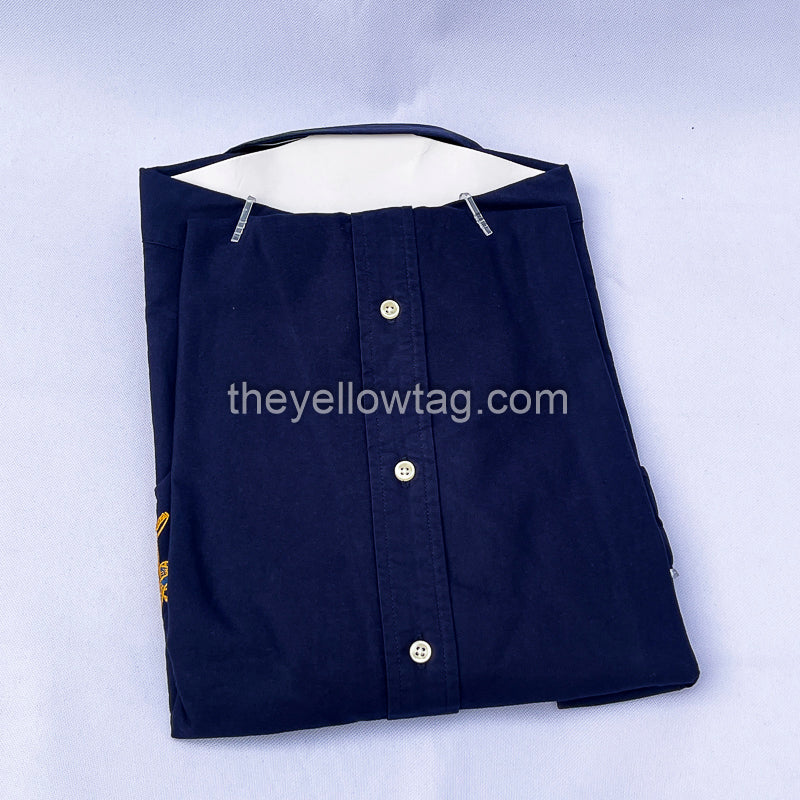 Navy Oxford Classic Men Long Sleeve Shirt