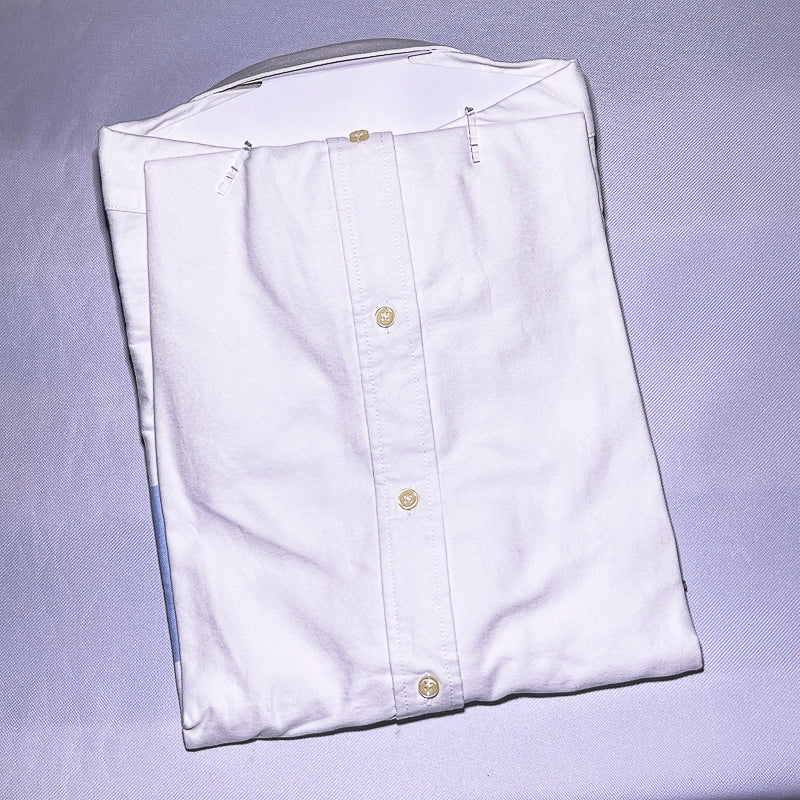 PRL white oxford men long sleeve shirt