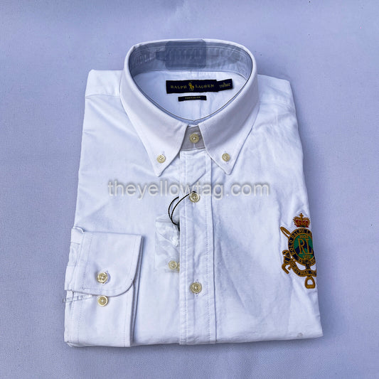 White Essential Oxford Men Long Sleeve Shirt