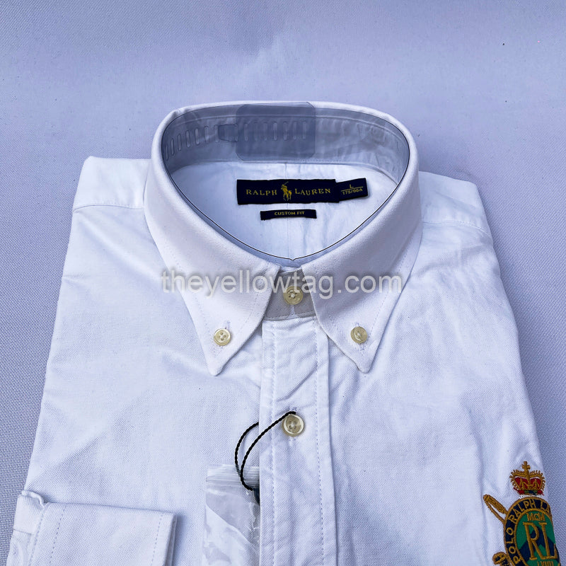 White Essential Oxford Men Long Sleeve Shirt