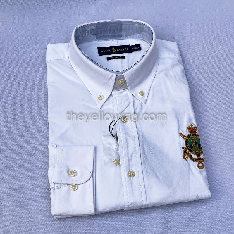 White Essential Oxford Men Long Sleeve Shirt