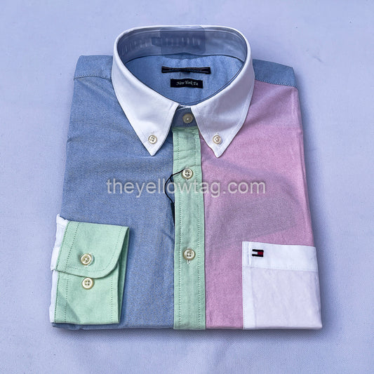 Pastel Colorway Men Oxford Long Sleeve Shirt