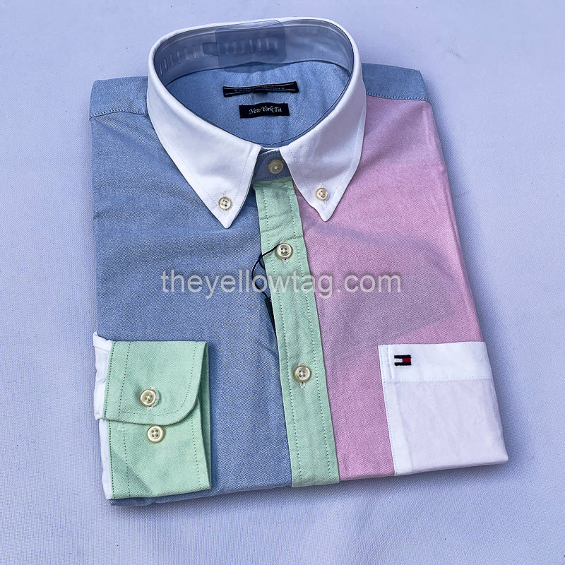 Pastel Colorway Men Oxford Long Sleeve Shirt