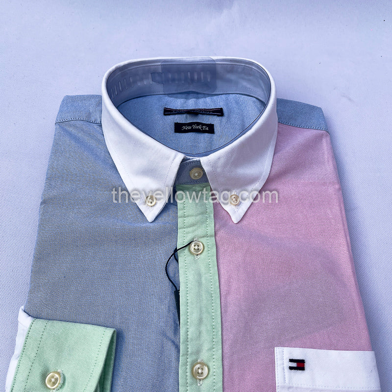 Pastel Colorway Men Oxford Long Sleeve Shirt