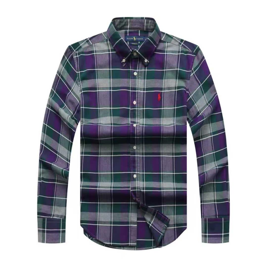Twilight Check Classic Men Long Sleeve Shirt