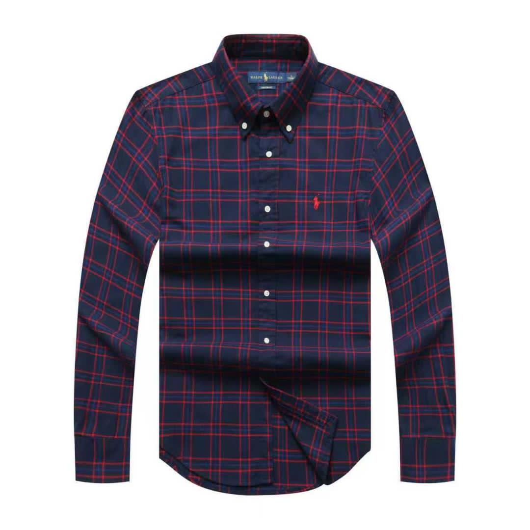 Elite Windowpane Classic Men Long Sleeve Shirt